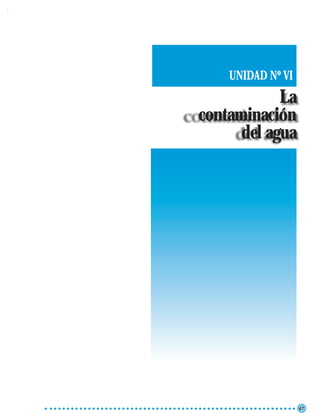 UNIDAD Nº VI
            La
contaminación
      del agua




                   47
 