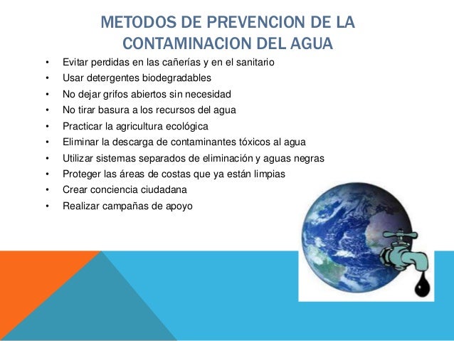 Contaminacion del agua.
