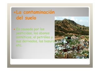 Contaminacion del medio ambiente power point | PDF