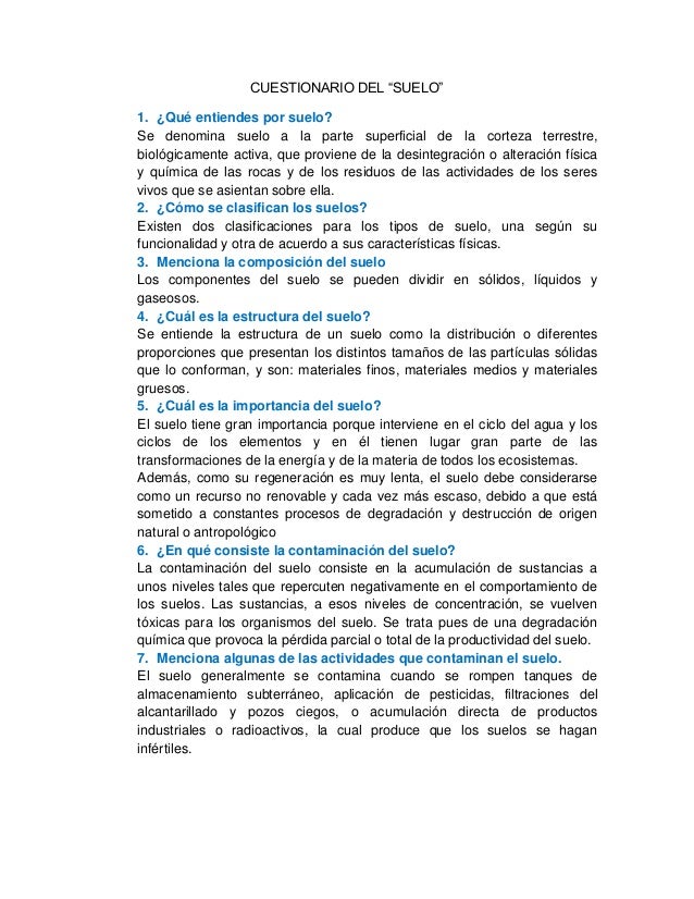 Preguntas Para Una Entrevista Sobre La Contaminacion El