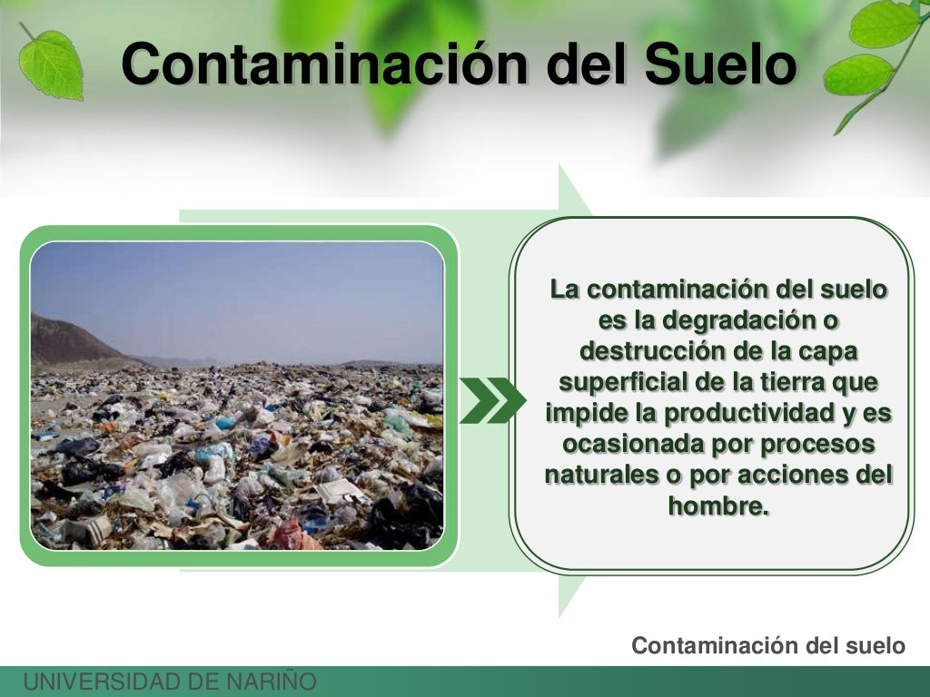 Contaminacion del suelo