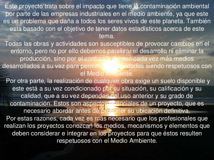 LA CONTAMINACIÓN AMBIENTAL POR PARTE DE LAS EMPRESAS INDUTRIALES