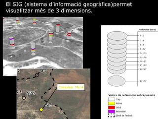 El SIG (sistema dinformaci geogrfica)permet visualitzar ms de 3 dimensions.  