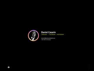 Daniel Casarin
LINKEDIN | FACEBOOK | INSTAGRAM
daniel@advmedialab.com
+39 345 5755352
 