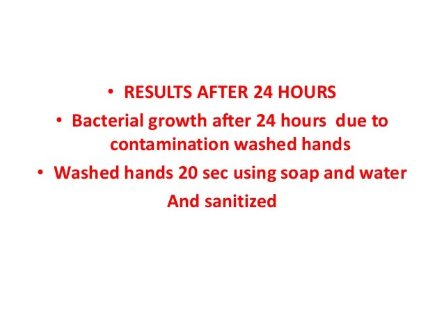 Contamination of hands