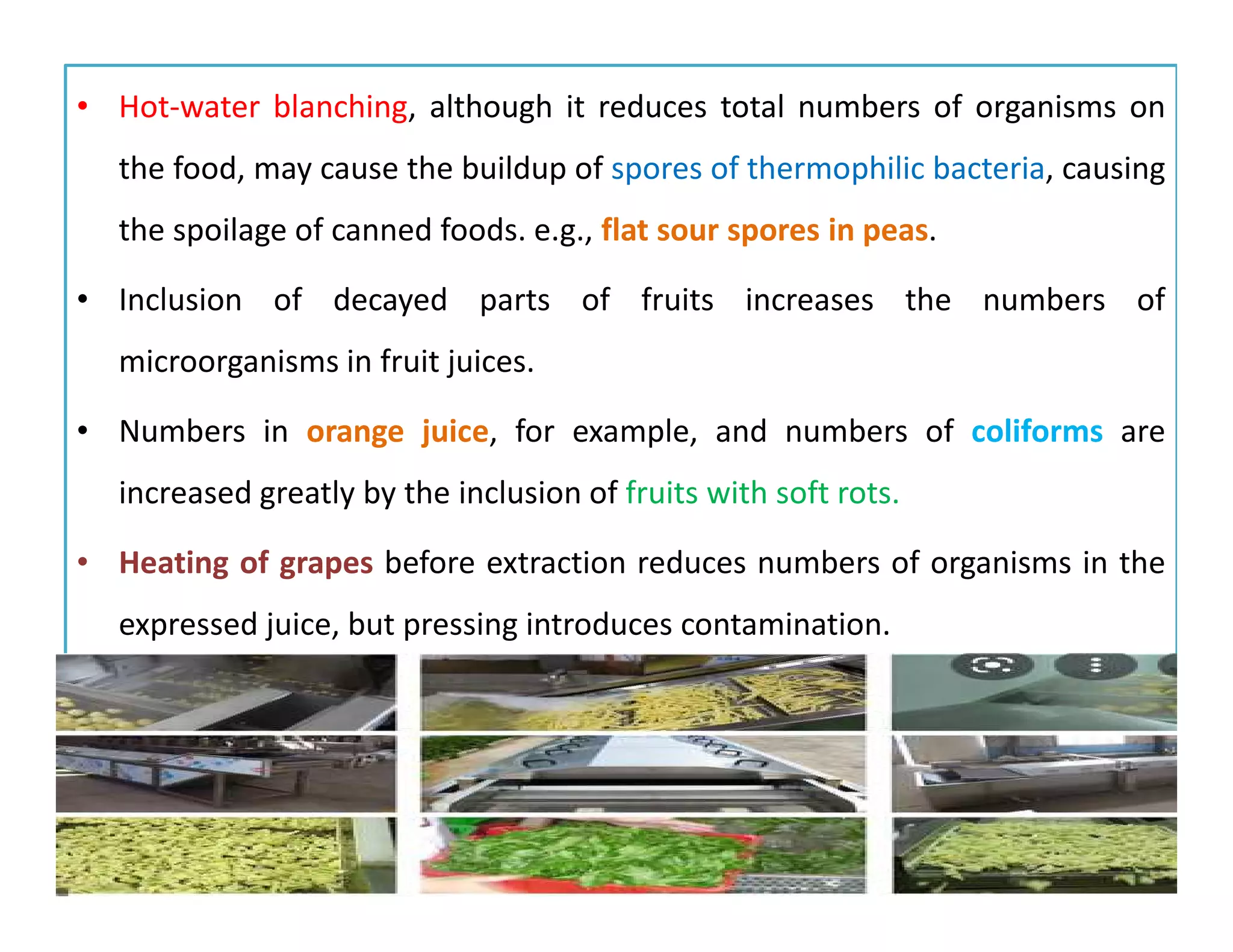 Contamination, preservation, and spoilage of fruits and vegetables | PDF