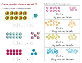 Contar y escribir numeros hasta 20