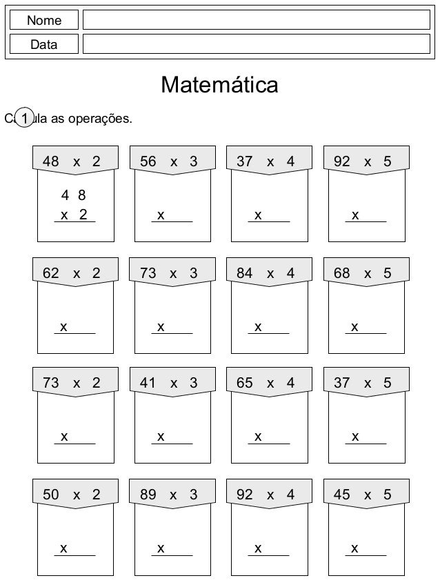 Contas de multiplicar