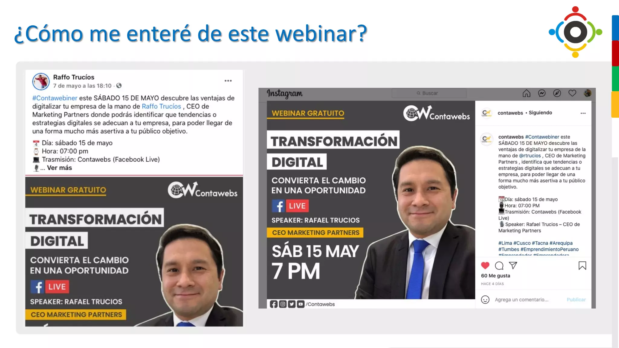 ¿Cómo me enteré de este webinar?