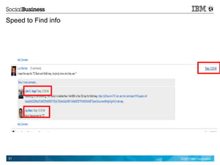 Speed to Find info




31                   © 2011 IBM Corporation
 