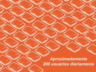Aproximadamente
200 usuarios diariamente
 