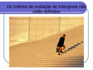 Os critérios de avaliação de intangíveis não estão definidos 