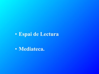 Espai de Lectura Mediateca. 