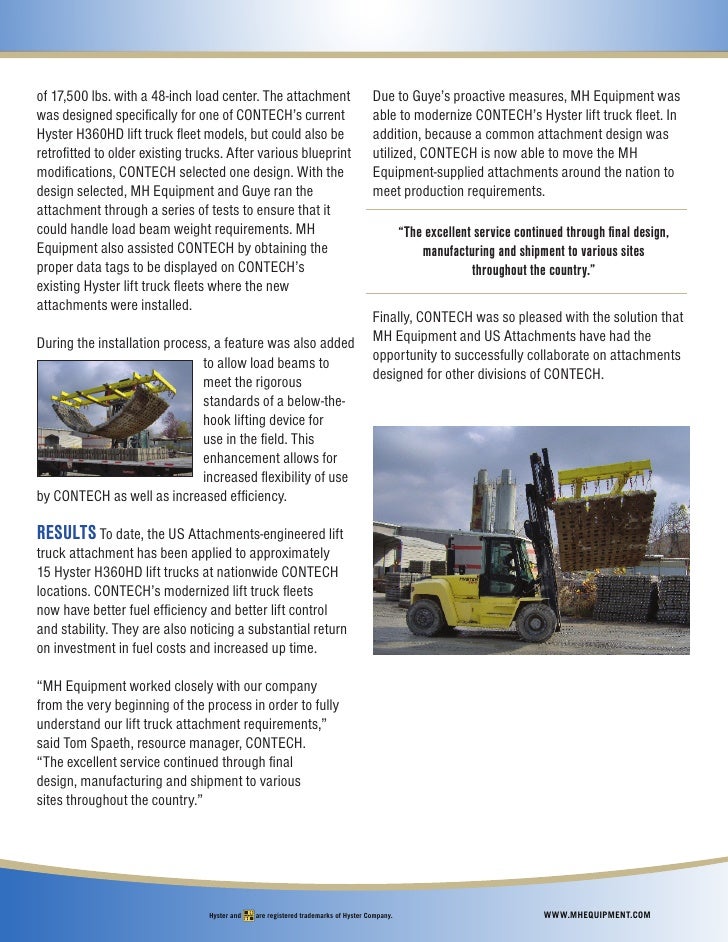 contech case study mh equipment company