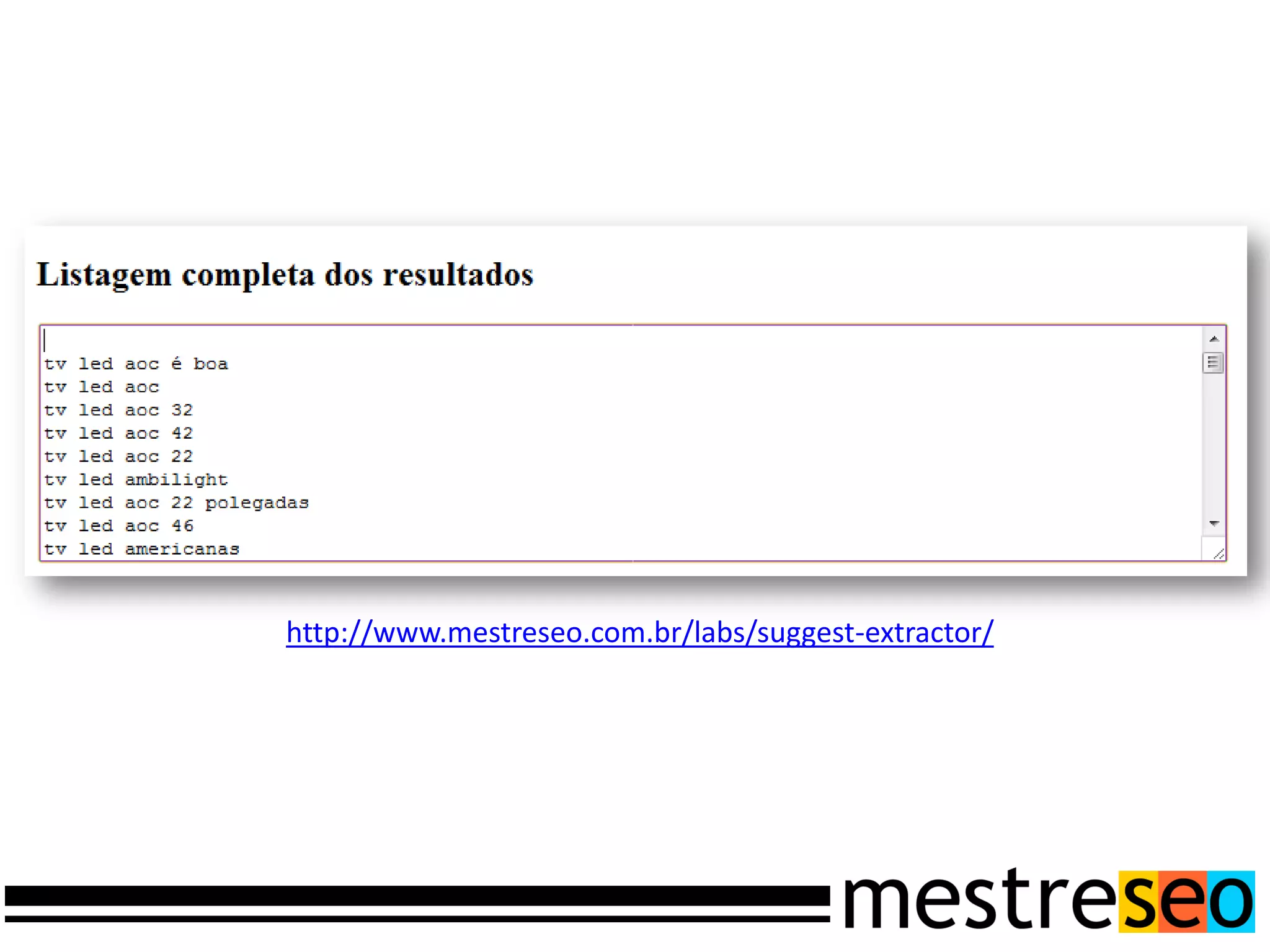 http://www.mestreseo.com.br/labs/suggest-extractor/
 