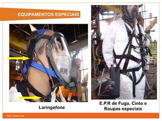 Prof. Paulo Luiz
Laringofone
E.P.R de Fuga, Cinto e
Roupas especiais
EQUIPAMENTOS ESPECIAIS
 