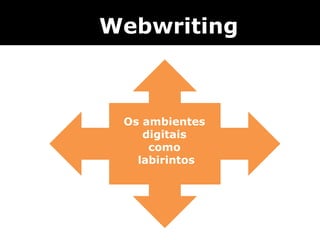 Webwriting Os ambientes  digitais  como  labirintos 