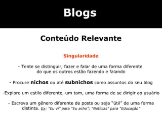 Conteúdo para blogs