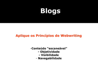 Conteúdo para blogs