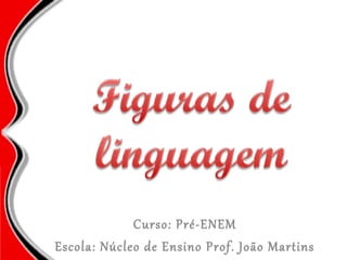 Curso: Pré-ENEM
Escola: Núcleo de Ensino Prof. João Martins
 