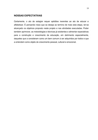 ESTÁGIO SUPERVISIONADO NA EDUCAÇÃO INFANTIL 