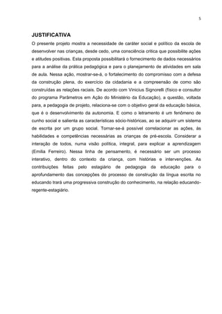 ESTÁGIO SUPERVISIONADO NA EDUCAÇÃO INFANTIL 