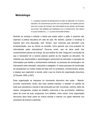 ESTÁGIO SUPERVISIONADO NA EDUCAÇÃO INFANTIL 