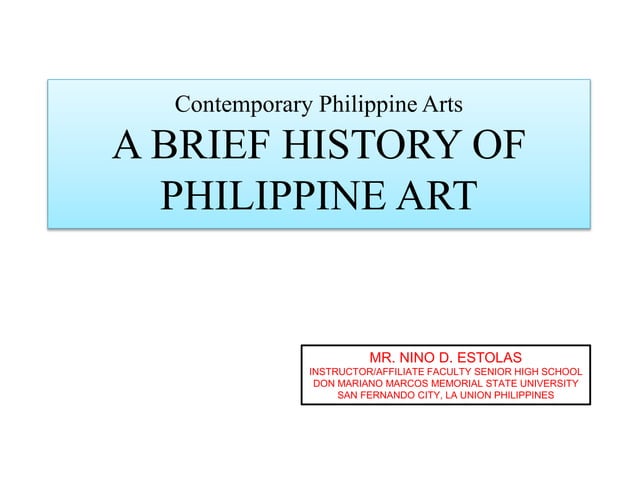 philippine art history essay