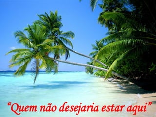 “Quem não desejaria estar aqui”
 