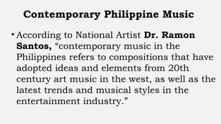 contemporary music in the Philippines quarter 3 | PPTX
