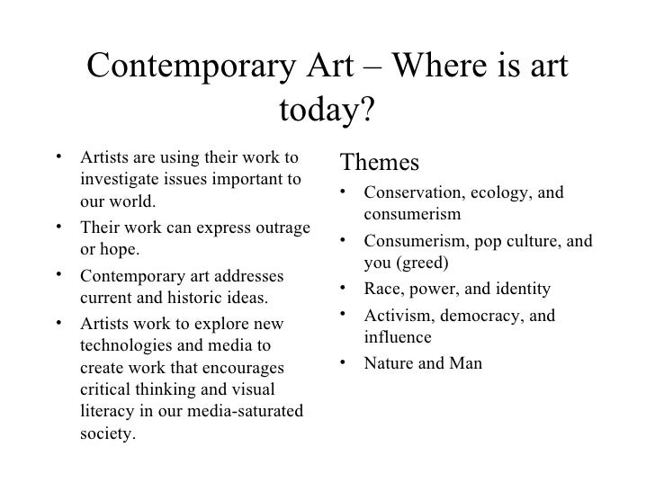 Image result for contemporary art features powerpoint