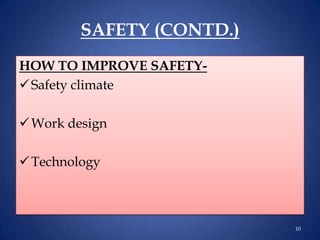 JOB STRESS (CONTD.)REASONS-Conflict between work and family roles.