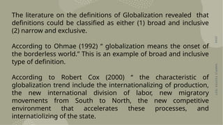 Understanding Globalization: Concepts, Metaphors, and Theories in the ...