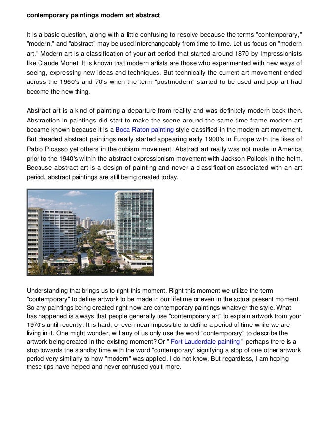 Contemporary Paintings, Modern Art, Abstract Paintings What are the