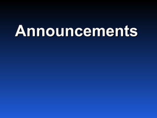 Announcements 
