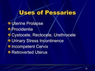 Pessary: Types and how to use