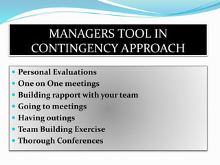 Contemporary approach in management | PPT