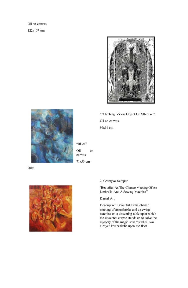 Contemporary arts from region iii