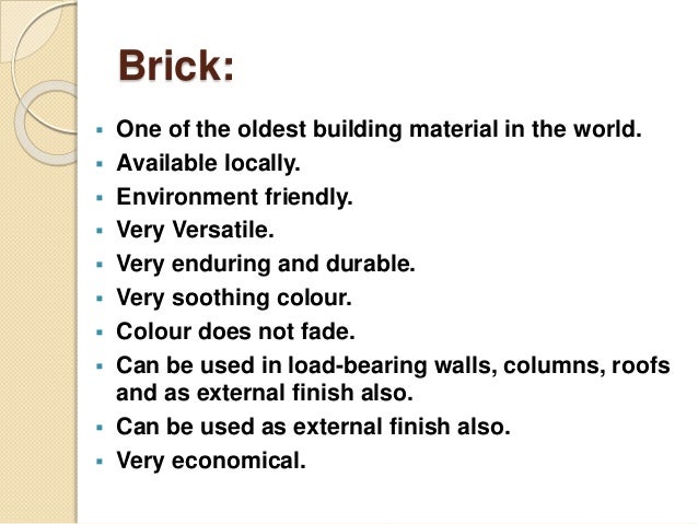 Contemporary building materials Contemporary building materials