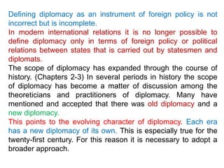 Defining Diplomacy CONTEMPORARY CHALLENGES IN DIPLOMACY.pptx