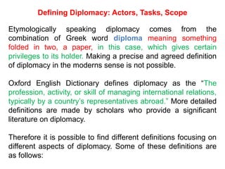 Defining Diplomacy CONTEMPORARY CHALLENGES IN DIPLOMACY.pptx