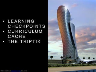 • L E A R N I N G
C H E C K P O I N T S
• C U R R I C U L U M
C A C H E
• T H E T R I P T I K
Modern Architecture wallpapers111.com CC License
 