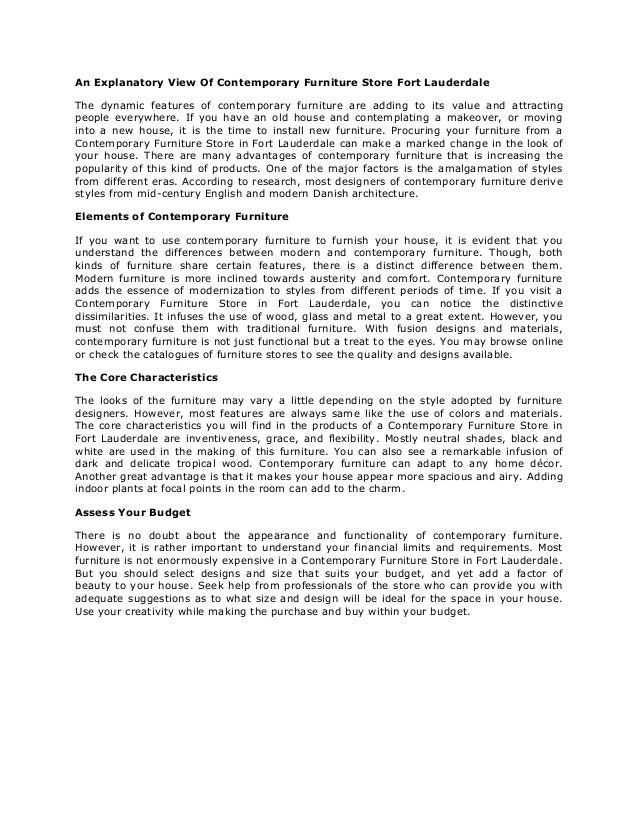 Modern Outdoor Furniture Fort Lauderdale