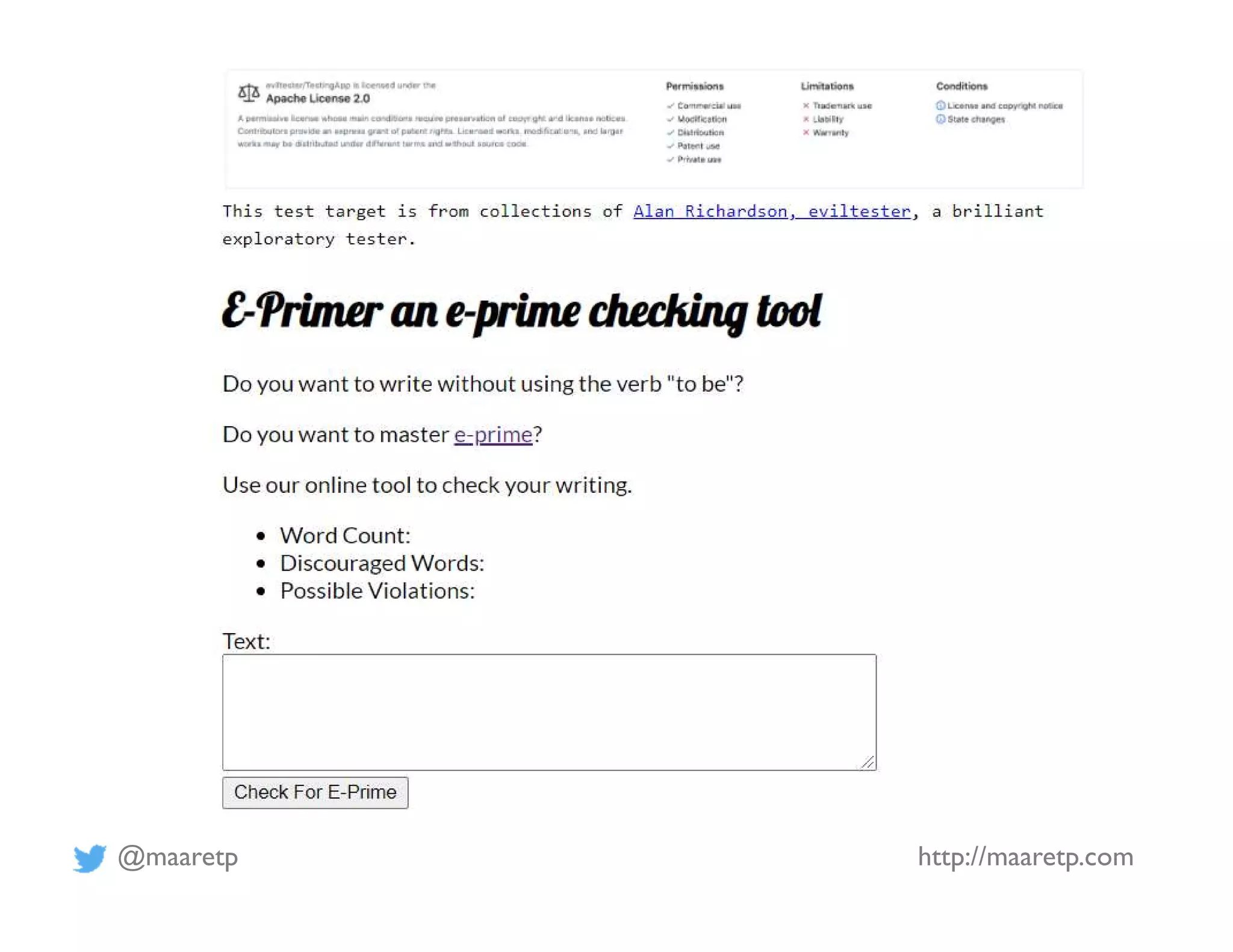 @maaretp http://maaretp.com
 