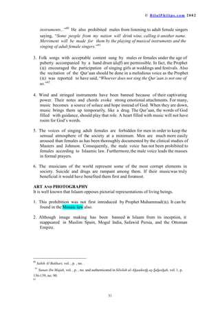 ZDV UHSRUWHG WR KDYH VDLG ³, DP WKH
JXDUGLDQRIRQHZKRKDVQRJXDUGLDQ´
:20(1¶65,*+76%,57+21752/
,$%257,21
:HVWHUQ FLYLOL]DWLRQ KDV FRQFHGHGWKDWWKHZRPDQKDVDULJKWWRGRZLWKKHUERGDV
VKH SOHDVHV RQVHTXHQWO LI VKH EHFRPHV SUHJQDQWVKHFDQDERUWWKHIHWXVHYHQLI
KHU KXVEDQGRUERIULHQGREMHFWV7KHFRQVHTXHQFHLVWKDWRYHU
EDELHVDUH
DERUWHGHDFKHDULQWKH8QLWHG6WDWHVDORQH
 7KH ,VODDPLF SRLQW RI YLHZLVWKDWWKHGHYHORSLQJFKLOGLVDGLVWLQFWDQGGLIIHUHQW
HQWLW IURP WKHPRWKHU6FLHQWLILFDOOVSHDNLQJHYHQKHUEORRGGRHVQRWPL[ZLWK
WKDW RI WKH FKLOG)RRGLVSDVVHGDFURVVPHPEUDQHV6KHLVPHUHODUHFHSWDFOHRI
OLIH 7KHWDNLQJRIOLIHLVIRUELGGHQXQOHVVIRUMXVWFDXVH(YHQKXQWLQJIRUVSRUWLV
IRUELGGHQLQ,VODDP
 $OWKRXJK WKH IHWXV LV FRQVLGHUHG KXPDQ DIWHU WKH EHJLQQLQJRIWKHILIWKPRQWK
ZKHQ WKH DQJHO EORZVLQWKHVSLULWDERUWLRQSULRUWRWKHWK
PRQWKLVVWLOOWDNLQJD
OLIH ZLWKRXW MXVW FDXVH,IWKHSUHJQDQFWKUHDWHQVWKHPRWKHU¶VOLIHWKHIHWXVPD
EH DERUWHG6RPHVFKRODUVDOVRKROGWKDWLQFDVHVRIUDSHZKHUHWKHGHOLYHURIWKH
FKLOG ZLOO WKUHDWHQ WKH PHQWDO KHDOWK RI KHZRPDQDERUWLRQDWWKLVVWDJHLVDOVR
SHUPLWWHG
 $IWHU WKH WK
PRQWK DERUWLRQ EHFRPHV PXUGHU$FULPHSXQLVKDEOHEGHDWKLQ
,VODDPLF ODZ 7KH :HVW VWUHVVHV ³KXPDQ ULJKWV´ DV DQ LQWHUQDWLRQDOSULQFLSOH
+RZHYHU LW LJQRUHV WKH ULJKW WR OLIH RI WKH WHQV RI PLOOLRQVRIKXPDQIHWXVHV
DERUWHGDQQXDOO+XPDQULJKWVLQ,VODDPEHJLQIURPFRQFHSWLRQ


$FFRUGLQJWR ILJXUHVRIWKH$*,$OOHQ*XWWPDFKHU ,QVWLWXWH 