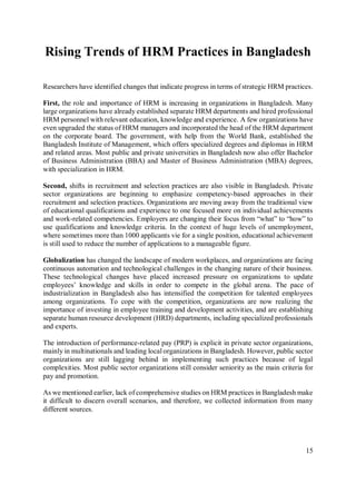 Challenges of Human Resource Management in Bangladesh | PDF