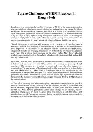 Challenges of Human Resource Management in Bangladesh | PDF
