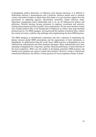 Challenges of Human Resource Management in Bangladesh | PDF
