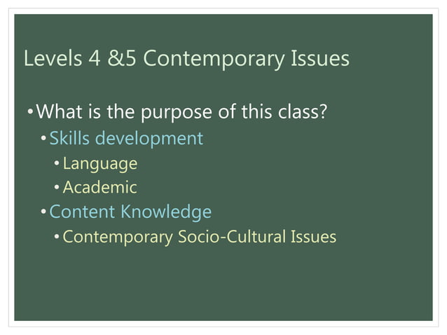 Contemporary issues first day | PPT