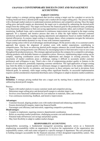 Contemporary Issues in Cost And Management Accounting | PDF